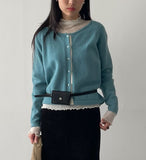 Rise Crop Knit Cardigan