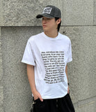 English lettering short sleeve t-shirt