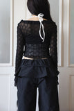 Buttery Frill See-Through Cardigan