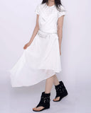 Daisy Flower Lace Feminine Short Sleeve T-shirt