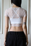 Cropped lace bra top set