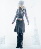 Double Strap Angora Beanie