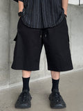 Side Tuck Cotton Cargo Bermuda Pants