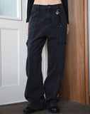Leha pocket washed denim