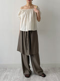 Nylon Two-Way Flare Blouse