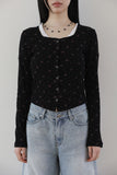 Poe flower snap cardigan