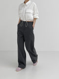 Two Pocket String Crop Shirt