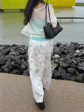 Raw Flower H-line Long Skirt