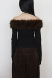 Mongol Lina Fur Off-Shoulder