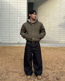 Ar pintuck denim pants