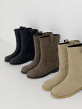 Matte Western Round Boots