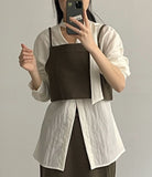 [Setup Available/Three-Piece] Mog Wool Layered Bustier