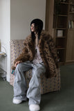 Leopard fur coat jacket