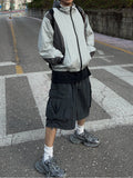 Wave Incision Color Matching Windbreaker