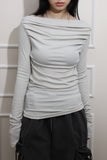 Pale drape top