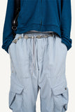 Corduroy big pocket cargo pants