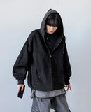 Stud Washing Hood Zip-Up