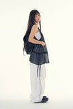 Dot see-through layered one piece