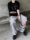 Compass letter half T-shirt
