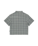CHECK APPLIQUE HALF SHIRT