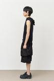 Arm Sleeveless Hooded Top
