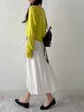 Zico Nylon Pintuck Midi Skirt