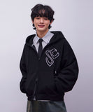 Rubber Stitch Hood Zip-Up