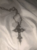 Skeleton Dark Antique Cross Necklace