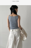 Tencel Striped Boat Neck Sleeveless