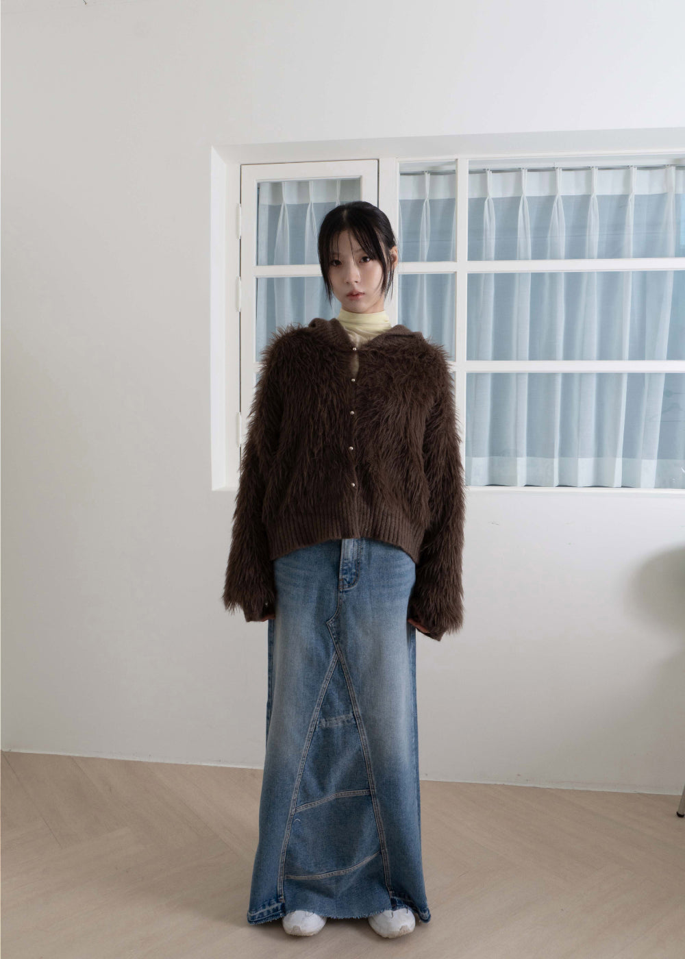 【WOOHWA】LEAF DENIM LONG SK WOOHWA (ウーファ) - リーフデニムロングスカート / LEAF DENIM