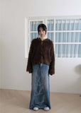 LEAF DENIM LONG SK