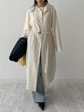 Trench Mock Neck Belted Long One Piece
