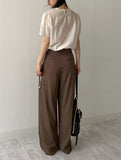 String See-through Short Sleeve Crop Blouse