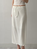 [SET] Pleated Sleeveless Skirt Two-Piece Set