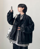 Coated Set Black Denim Jacket