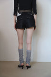Studded Cotton Mini Shorts