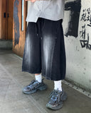 Side Cut Bermuda Banding Denim