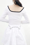 Ellen cut color matching t-shirt