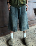 Haas Double Knee Bermuda Denim