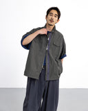 Check Zip-Up Half Shirt