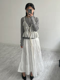 Frilled See-through Layered Bustier