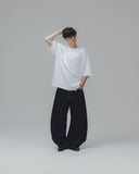 Panelled Barrel Denim Pants - Indigo