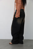 Desert black washing denim