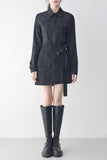Manir Button Belt Skirt
