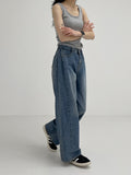 606 Balloon Wrinkle Wide Denim Pants
