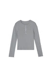 Crotty Button Ribbed T-shirt