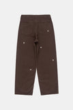 Snow embroidery wide cotton pants