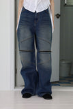 zipper biker denim
