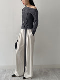 Button Ribbed Layered Tube Top