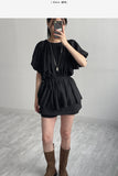 [Strap SET] Bardi Puff Frill Blouse